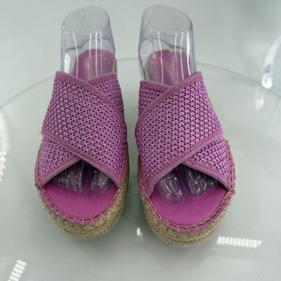 Franco Sarto Women's Pamala Sandal Size 10 Wedge Platform Pink Espadrille - Picture 2 of 13